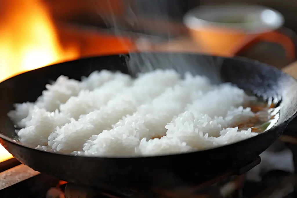 Reis für Sushi kochen und Würzen