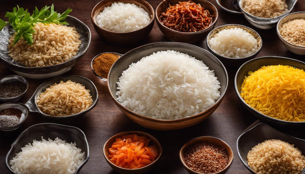 A picture showing a perfectly portioned amount of rice for one person